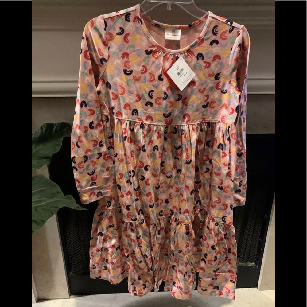 NEW HANNA ANDERSSON PINK G PRINT TWIRLY DRESS PERFECT II